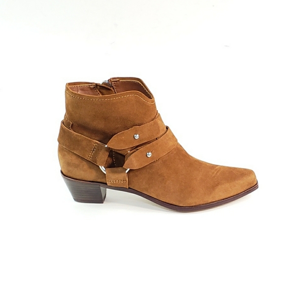 Dolce Vita Ankle Booties Block Heel Buckle Zip - Picture 7 of 8